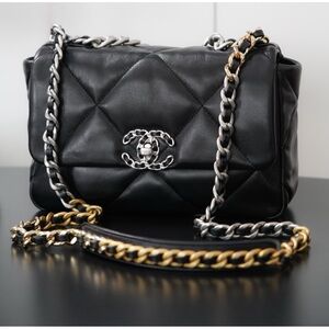 Chanel Black Quilted Leather Bag